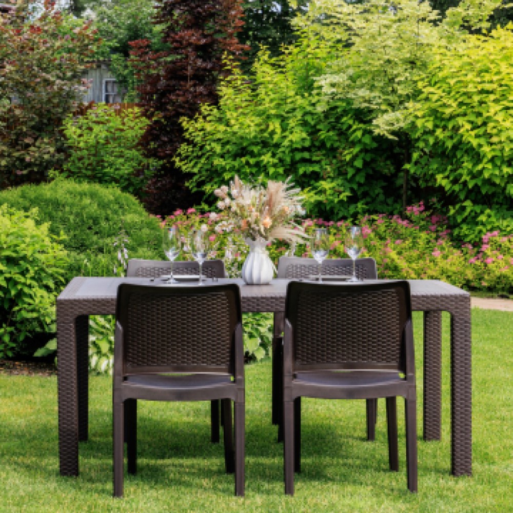 Обеденный комплект Royal Family JULY S стол и стулья цвет коричневый 5